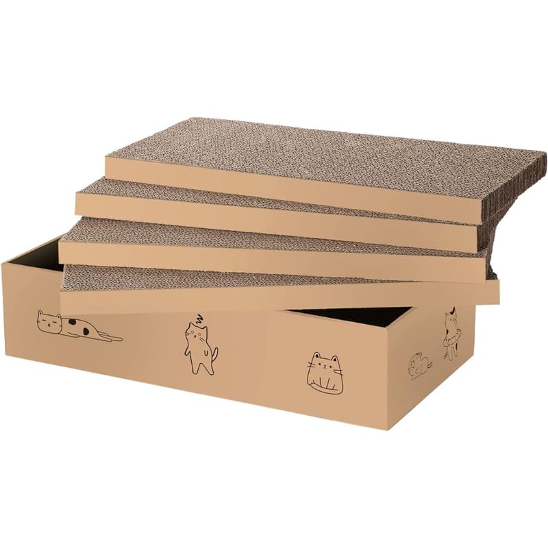 Dog Trust Extra Large Cat Scratcher Cardboard, Scratch Pad With Cat Scratcher Box, Reversible Cardboard Refill Pad