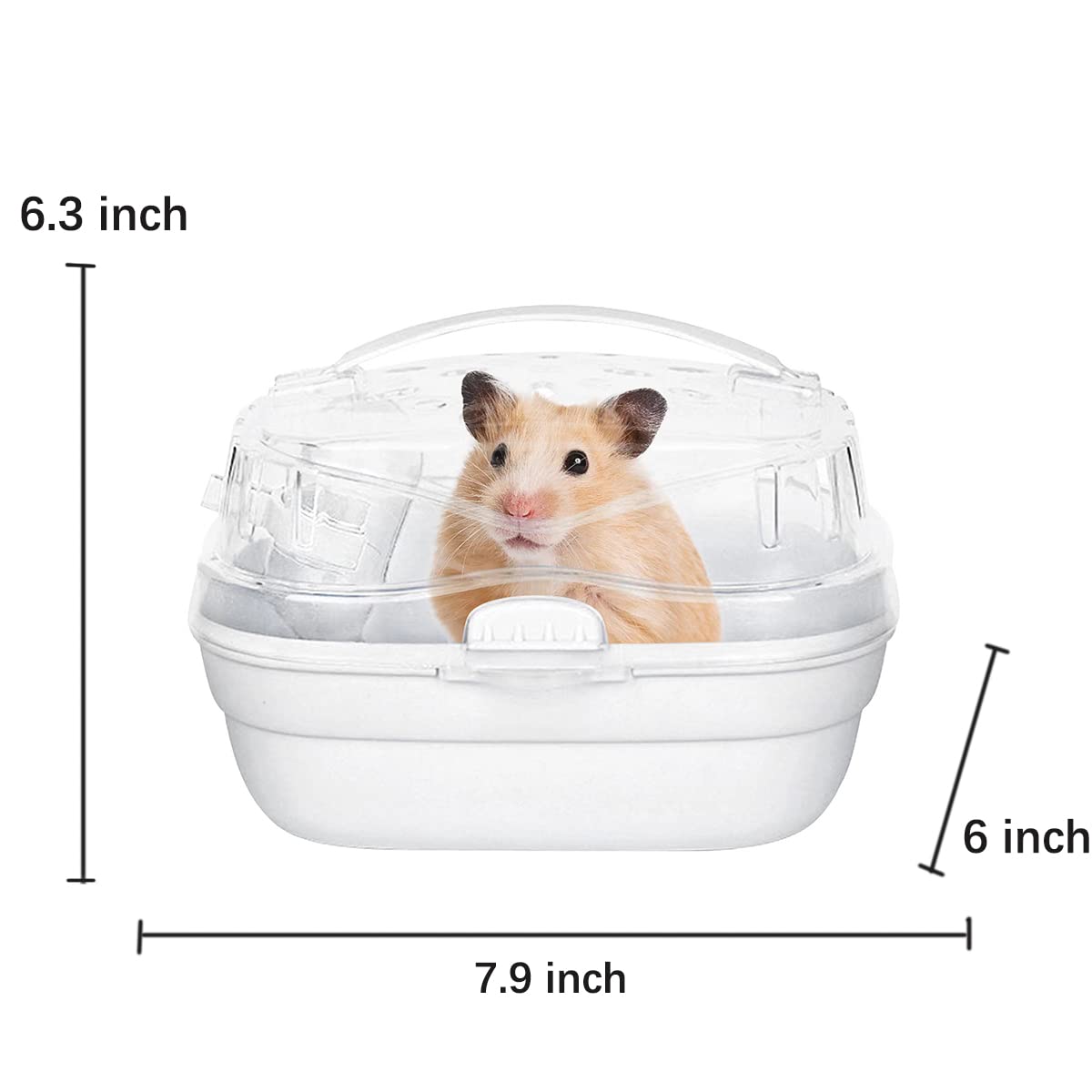 Kameiou White Travel Portable Small Animals Hamster Hedgehog Guinea Pig Carrier Cage For Hamsters Hedgehogs Ferret Guinea Pig Ca