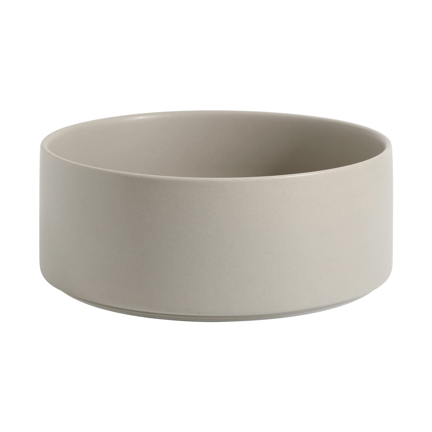 Havniva Non-Slip Ceramic Dog Food Bowl - Protects Large Dog s Cervical Spine (8in Single Bowl, Grey)