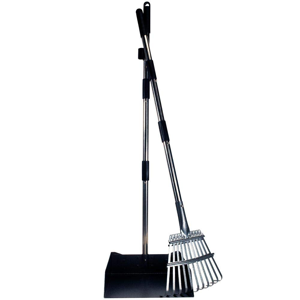 Bodhi Dog Extra Large Metal Pooper Scooper Tray & Rake for Small to XL Pets - Ideal for Grass, Streets, and Gravel