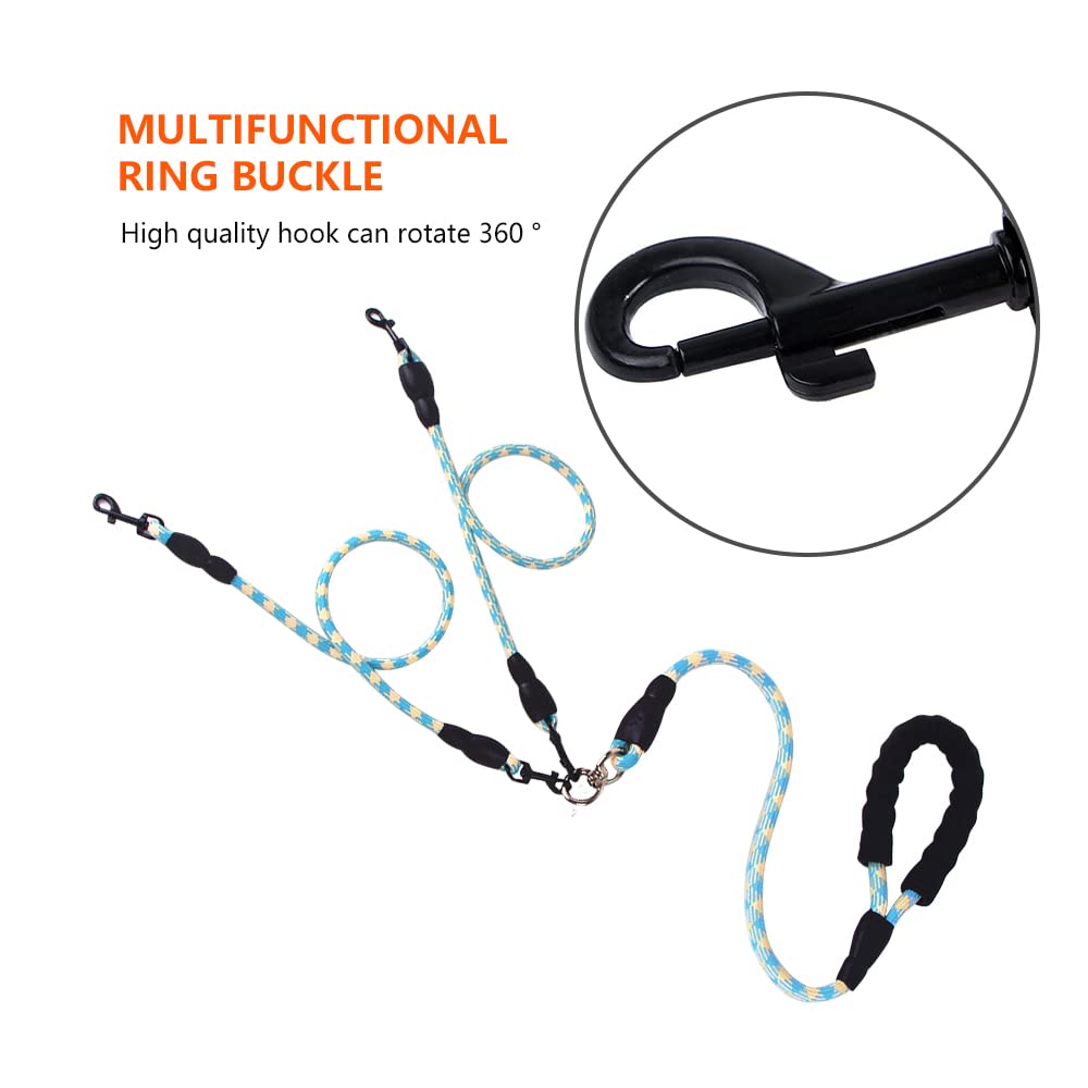 Dual Dog Leash,Comfortable Double Dog Leash With Reflective,360 Swivel No Tangle 2 Dog Training Leash,For Large Medium Small Dog