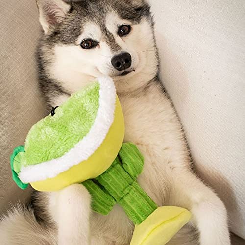 Huxley & Kent For Dogs - Margarita Loco (Large) - Power Plush Dog Toy With Squeaker - Funny Dog Toy - H&K Squeaky