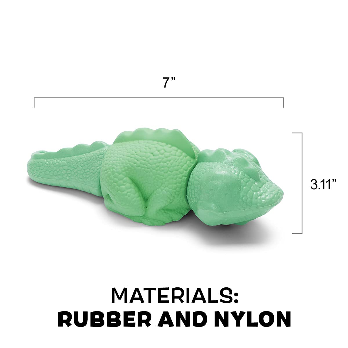 Barkbox Super Chewer Tough Dog Chew Toys For Aggressive Chewers, Dental Stimulating (Iguana - Large)