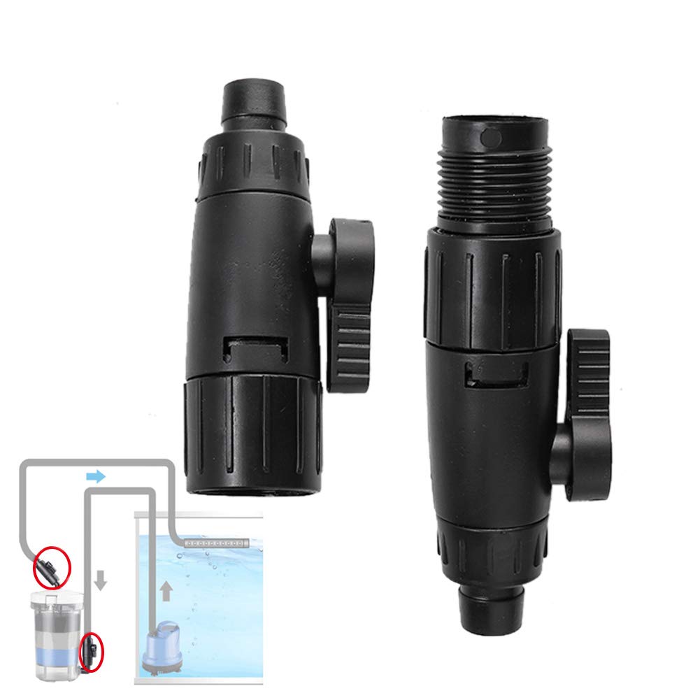 Tnfeeon Aquarium Hose Valve, Fish Hose Pipe Quick Release Connector Adapter Aquarium Filter Connector(12Mm/0.5Inch)