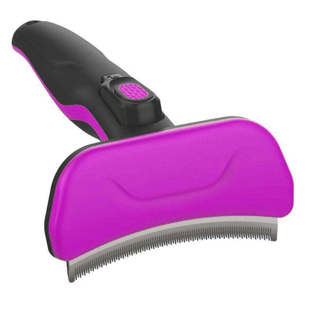 Pet Life  'Fur-Guard' Easy Self-Cleaning Grooming Deshedder Pet Comb