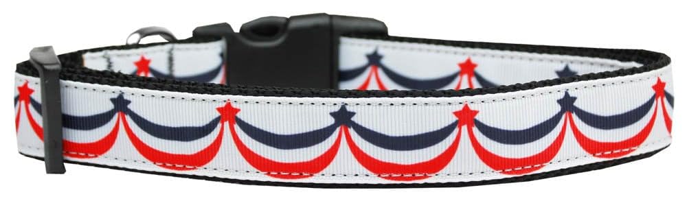 Mirage Pet Products Fun Durable Outfit Costume American Swag Nylon Dog Collar - Medium Narrow