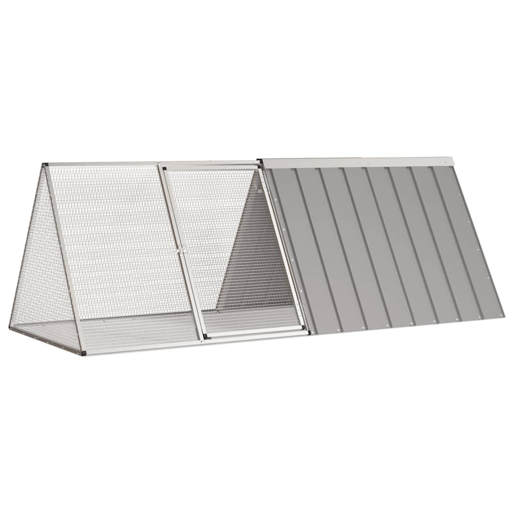 vidaXL Galvanized Steel Rabbit Cage with Lockable Latch System - Durable and Ventilated Design - Ideal for Playing, Exercising a