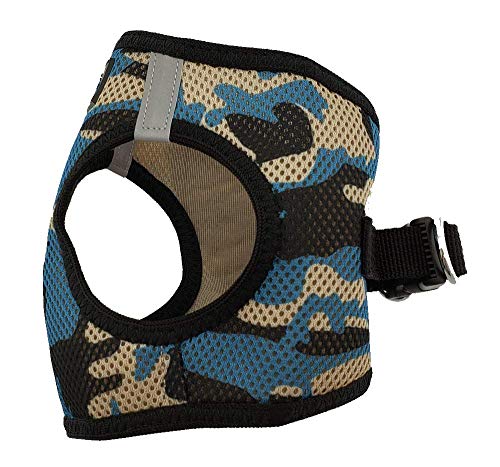 Doggie Design No Choke Dog Harness - Simple Step-In And Go Dog Vest For Small, Medium, And Large Breeds - Breathable Mesh Polyester Pet Harness - Blue Camo - Xl