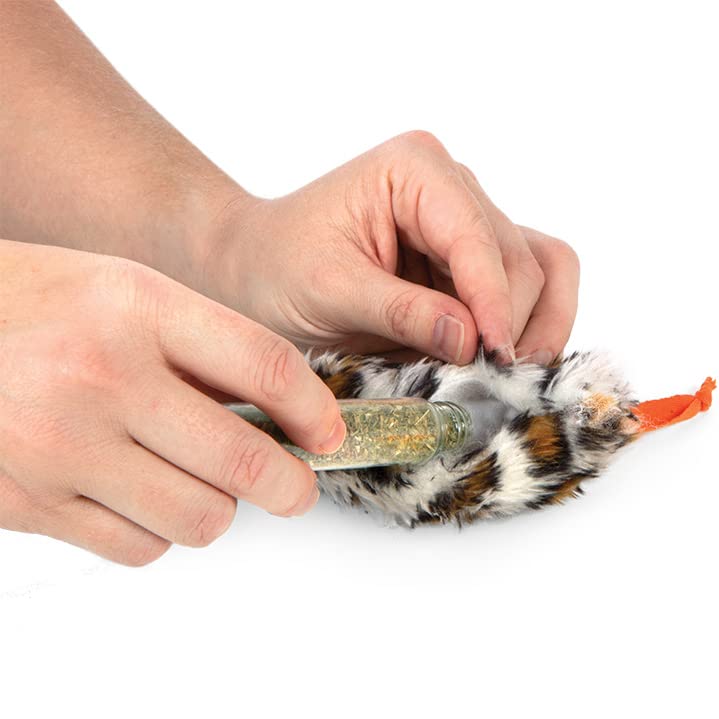 Smartykat Instincts 2-Pack Mouse 'N Mate Plush Refillable Cat Toys W/Happynip Tube (Catnip & Silvervine) - Multicolor, 2-Pack