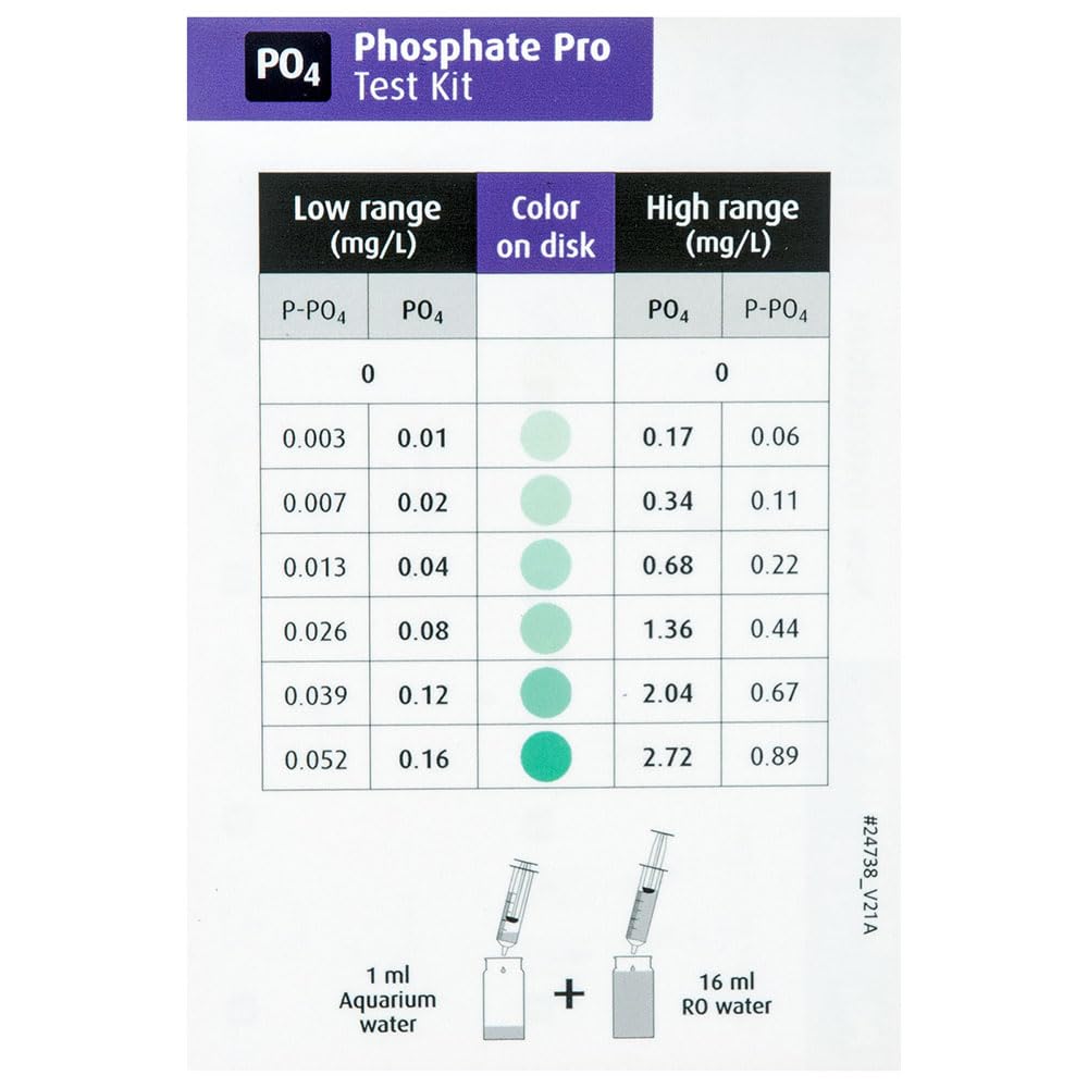 Red Sea Fish Pharm Are21425 Saltwater Phosphate Pro Test Kit For Aquarium, 100 Tests