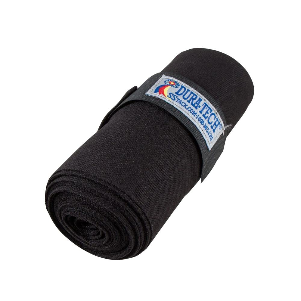 Dura-Tech Standing Wraps For Horses | Color Black | Optimal Comfort & Support | Ideal For Post-Exercise & Trailering | Right Ten