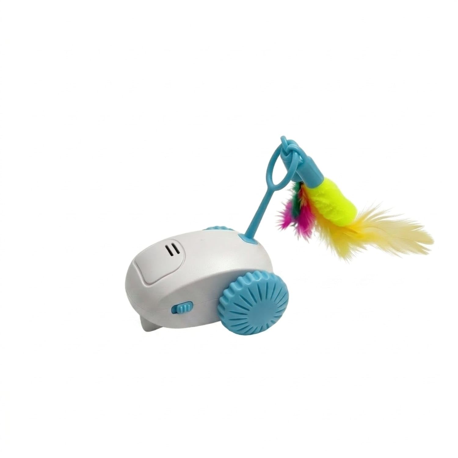 Zoomella SelfMoving Interactive Cat Toy ObstacleAvoidance Cat Toy With Wand Automatic Electric For Cats, Kittens, Apartment, B