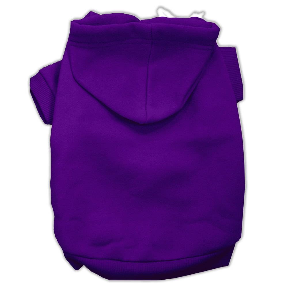 Blank, Plain Dog Hoodie for Pets 0-20 Pounds (XS-XL sizes) Purple XS (0-3 lbs)