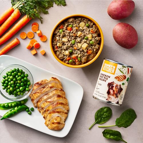 Your PET S Kitchen Wet Dog Food, Chicken Pot Pie Recipe - 13.2 oz Cans (Pack of 6), Made in The USA with Real Chicken