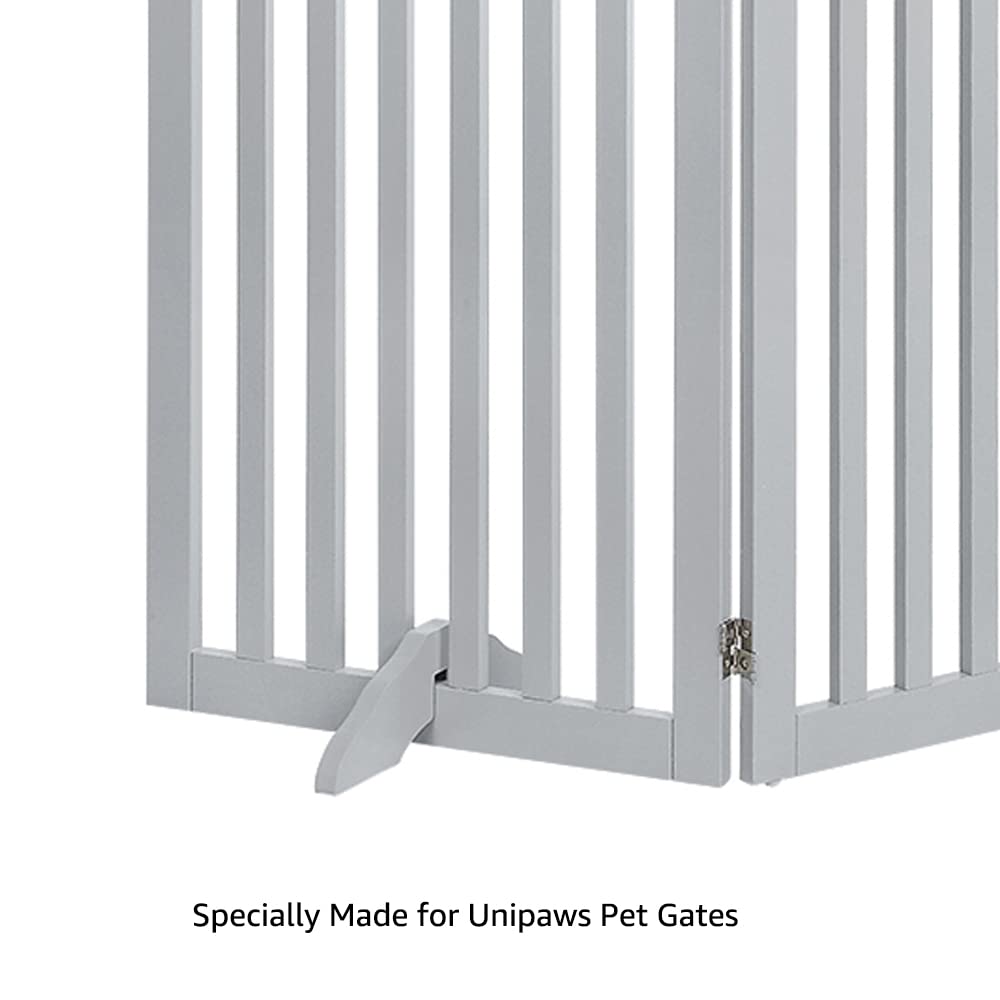 unipaws Freestanding Dog Gate Support Feet, Light Gray, Set of 2, for 0.71" Thick Panels, Model UH5031
