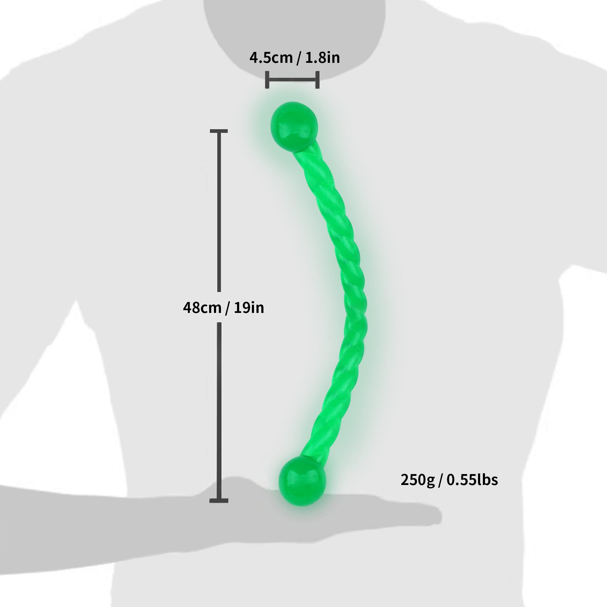 Ycozy Dog Chew Toys 19'' Long For Medium/Large Dogs Aggressive Chewers, Rubber Dog Rope Toys Knot Teething Toys Almost Indestruc