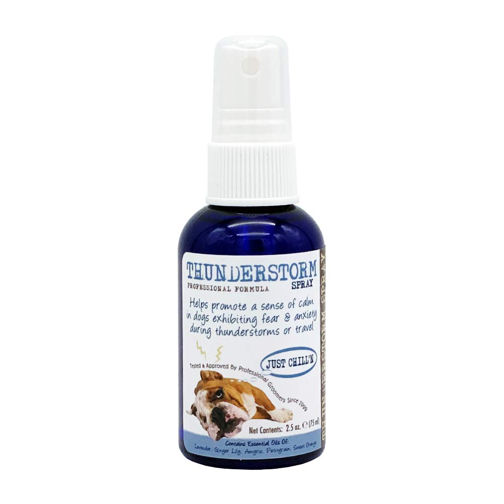 Showseason Thunderstorm Dog Calming Spray 2.5 oz. to help relieve anxious and nervous dogs and puppies