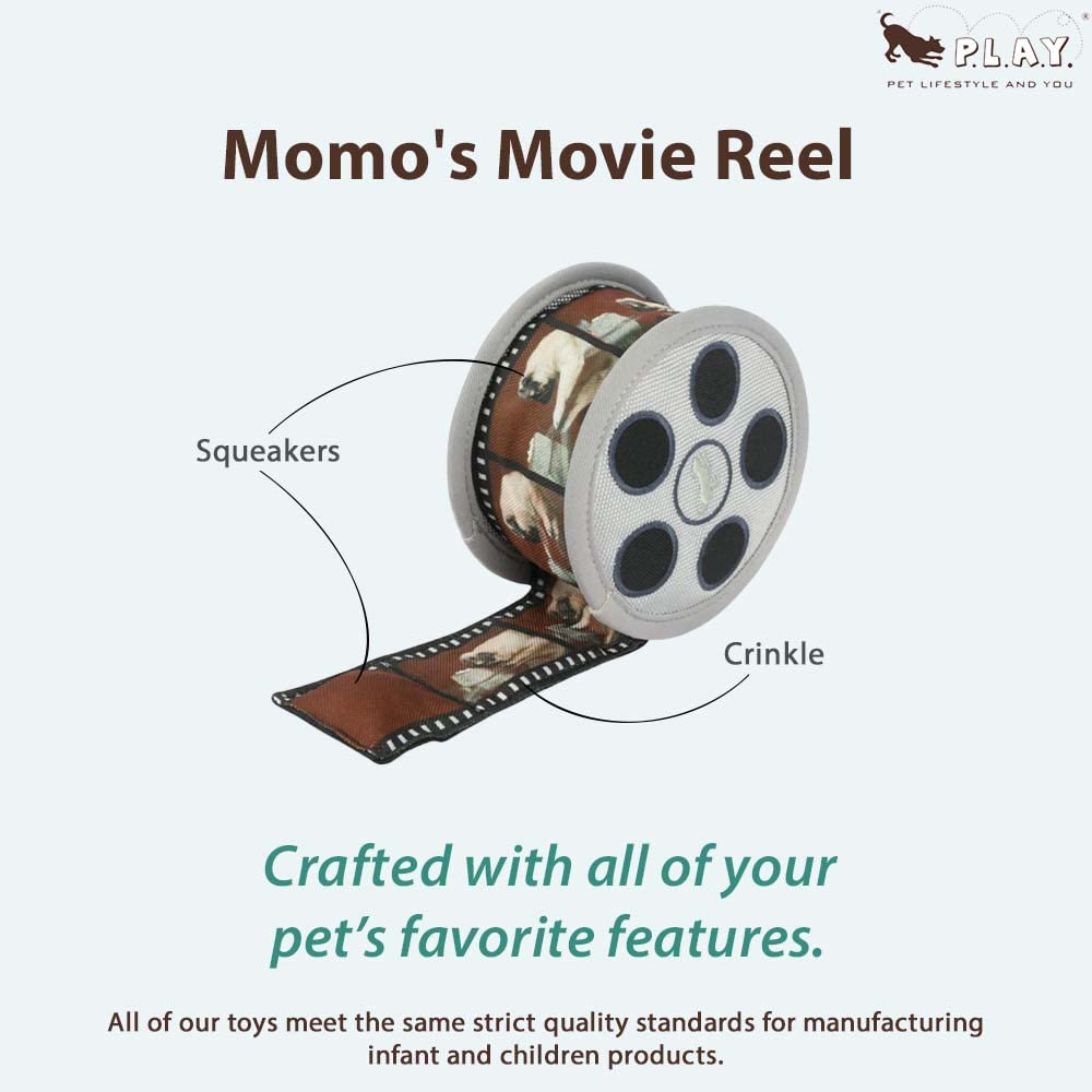 P.L.A.Y. Cute Plush Dog Toys - Hollywoof Cinema, Movie Themed Durable Squeaker Chew Toy, Great for Puppies & Small, Medium, Larg