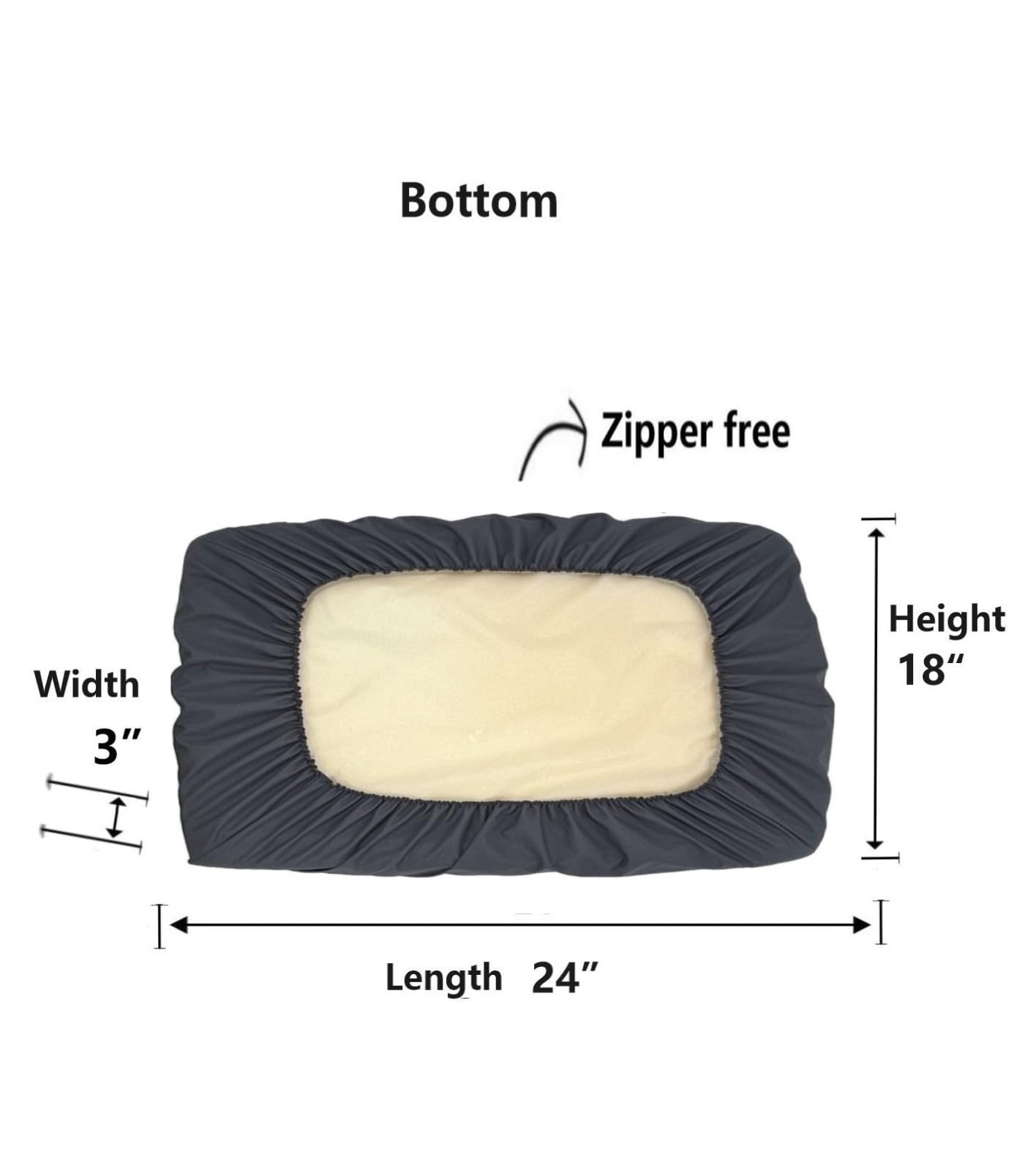 Eechicspace Waterproof Dog Bed Cover 24 X 18 Inch