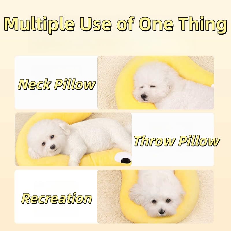Uivxxud Cute Pet Pillow For Dogs And Cats, Universal Neck Support Cushion, Soft And Comfortable, Multi-Functional Washable Pillo