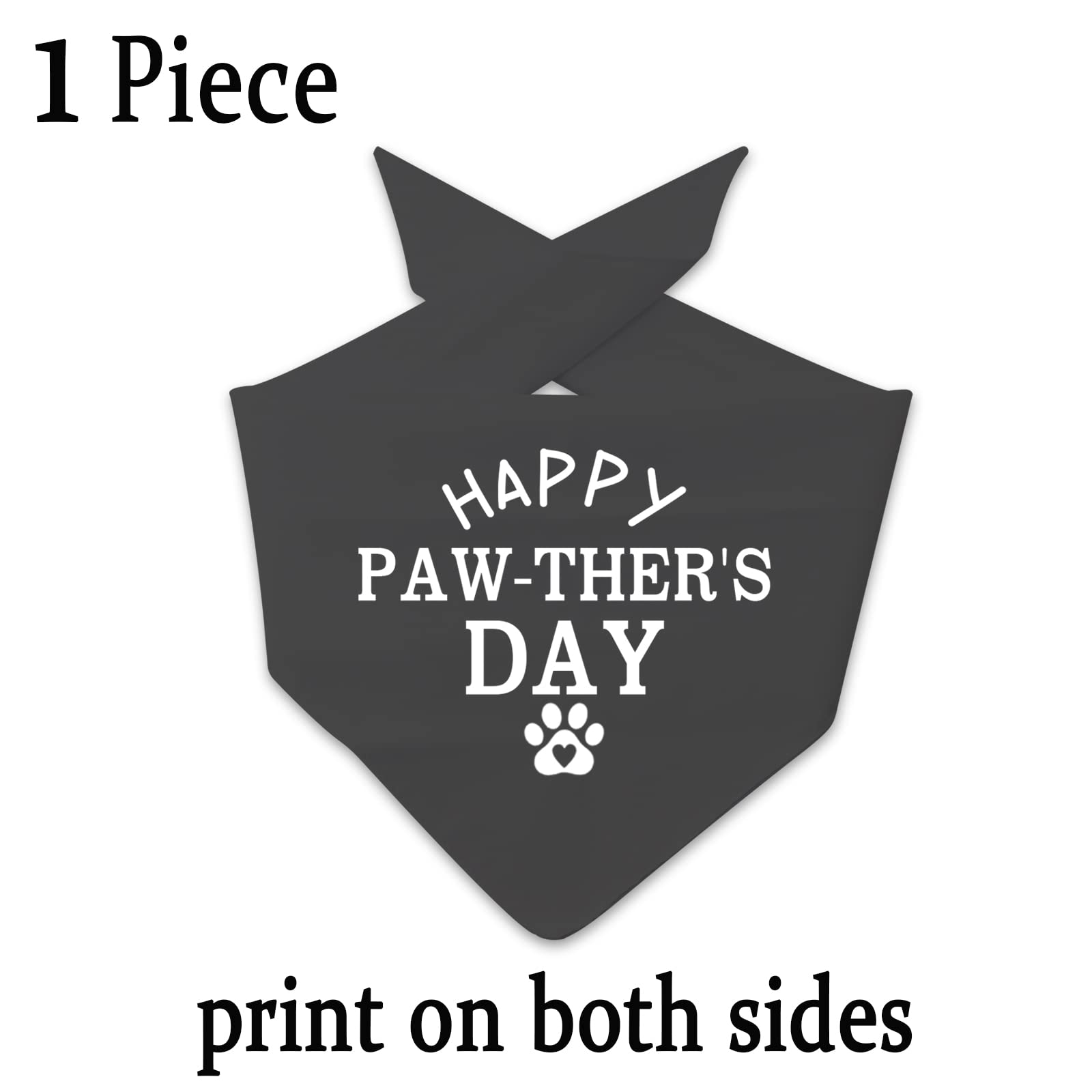 Jxgzso 1 Piece Happy Pawther? Day Dog Bandana Father? Day Dog Bandana Dog Dad Gift (Pawthers Day D)
