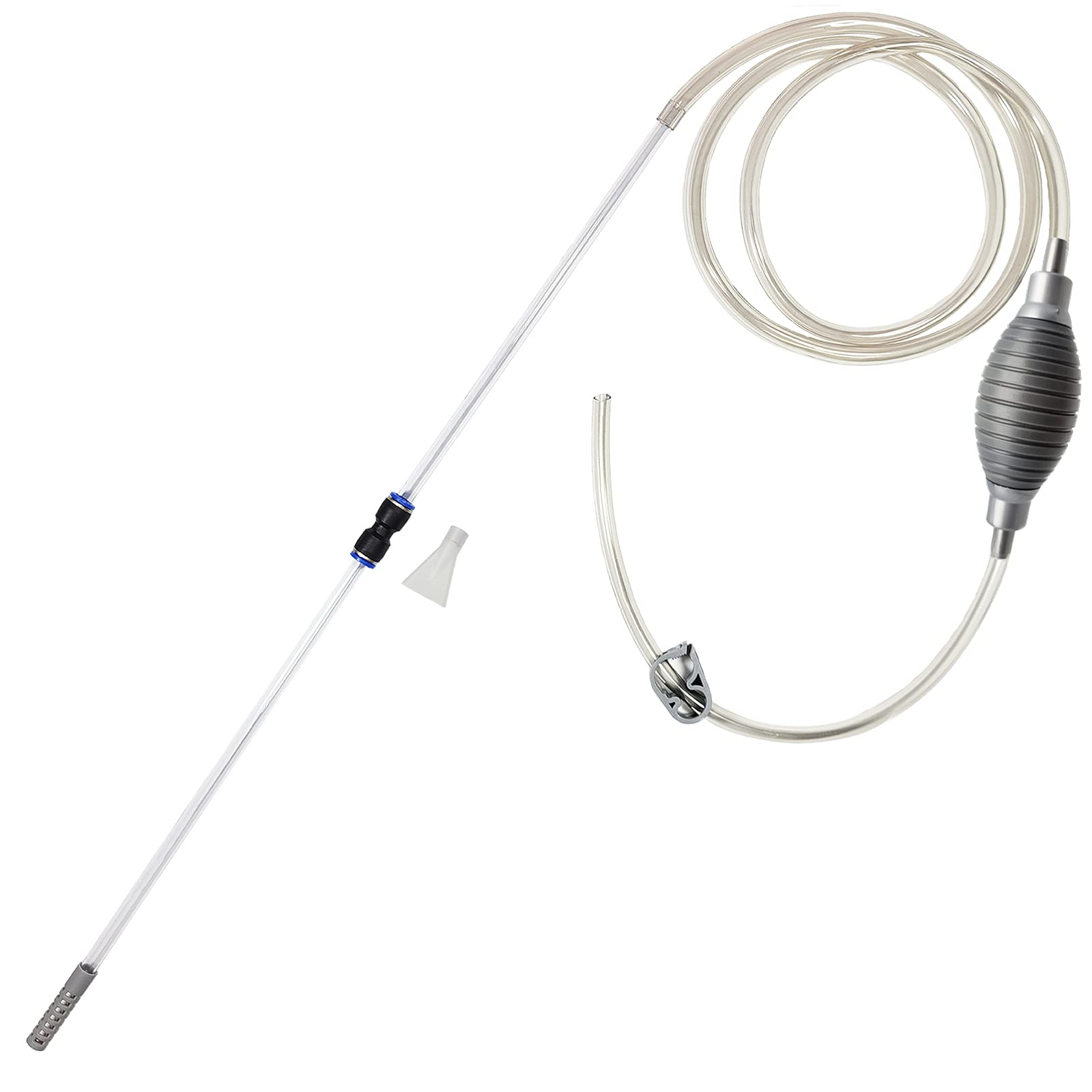 Arepk 10 Gallon Fish Tank Cleaner And Aquarium Water Changer Siphon With A Thinner Tubing. Perfect For Cleaning Small Tanks, Gra