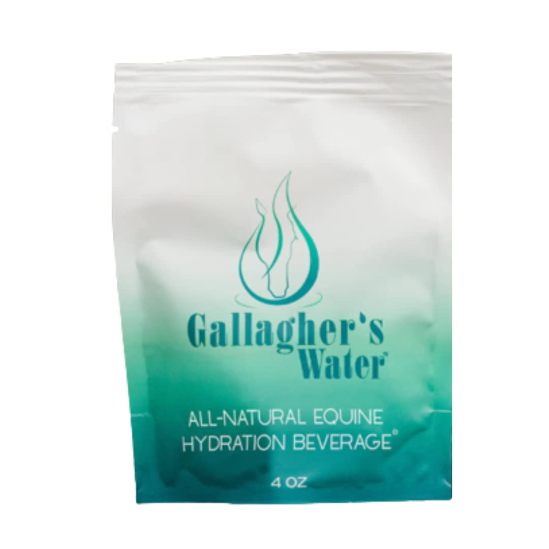 Gallaghers Water 120 Pack All-Natural Patented Equine Hydration Treat - Enhancement Powder Mix Horse Drink Treat to Help Encour