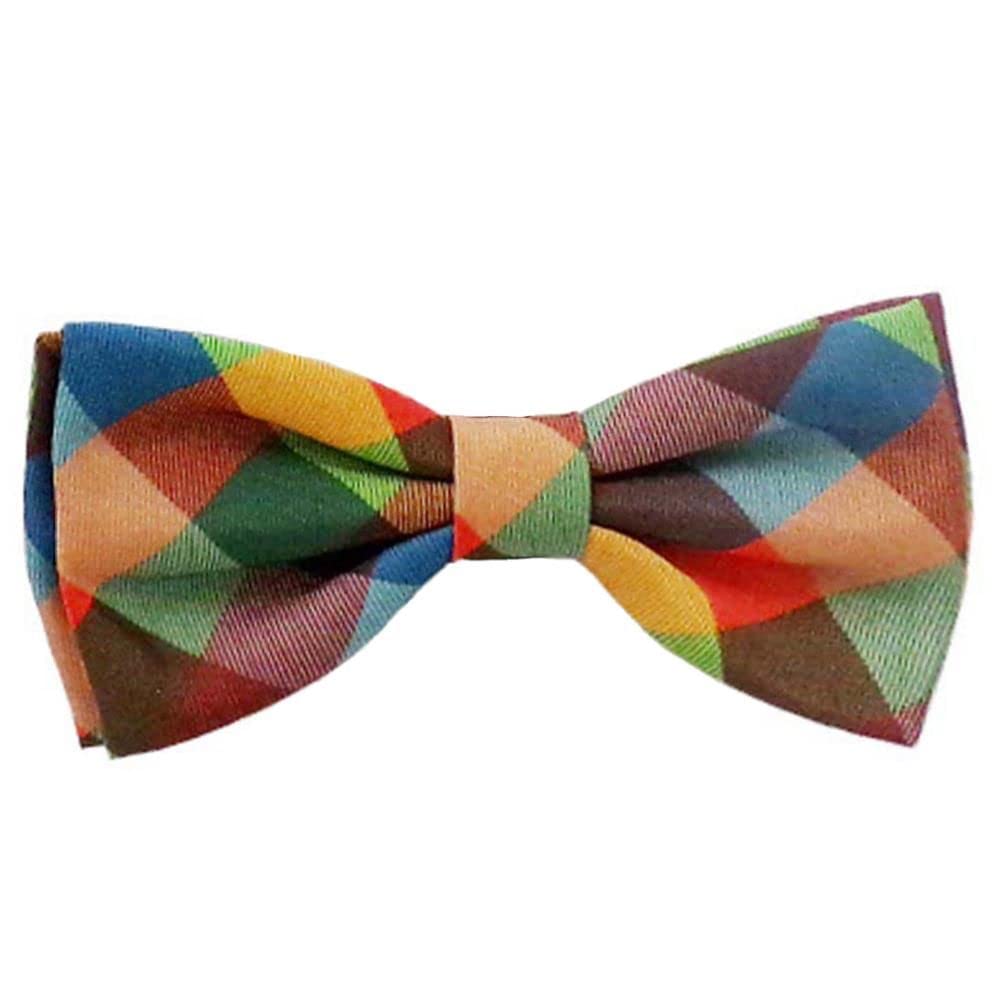 Huxley & Kent Bow Tie For Pets - Fall Check (Large) - Bow Tie Collar Attachment - Fun Bow Ties For Dogs & Cats - Cute, Comfortab