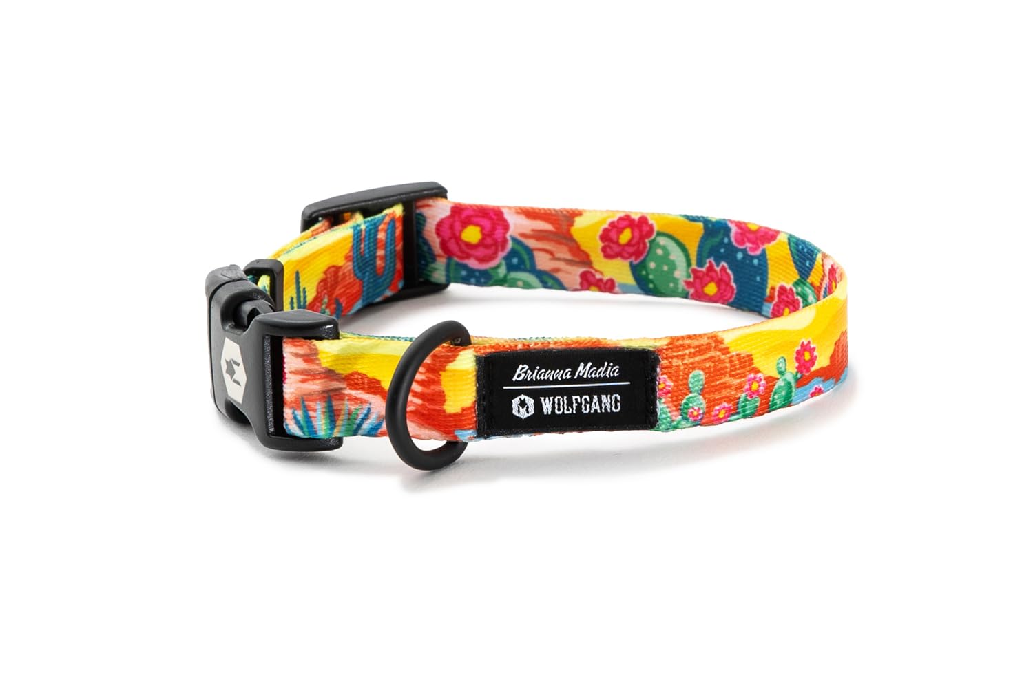 Wolfgang Heavy Duty, Adjustable Dog Collar with Quick Release Nylon Buckle for Walking & Training, PackLeader Print, Small