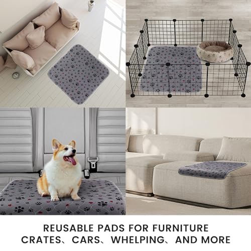 Washable Pee Pads For Dogs,2 Pack Extra Large 48''X48'' Super Absorbent Reusable Puppy Pads,Non-Slip 100% Waterproof Dog Pee Pad