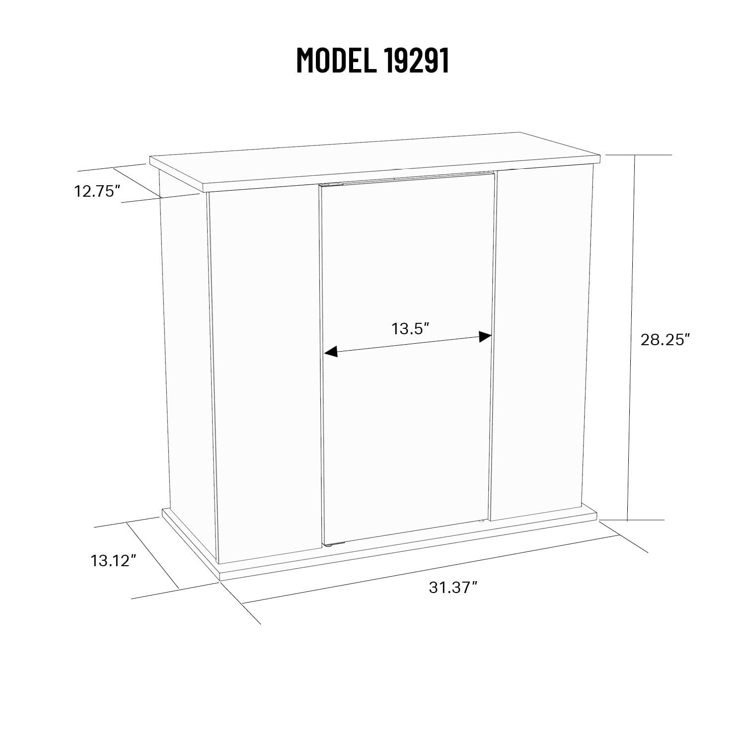 29/37 Gallon Serene Cherry Upright Aquarium Stand