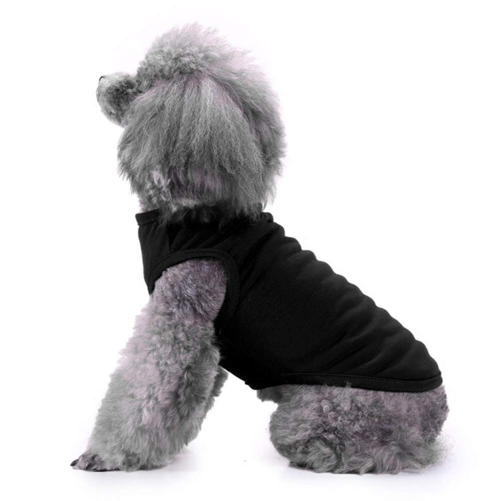 Chol&Vivi Dog Clothes, 2Pcs Soft Cotton T-Shirts For Small, Medium, Large, Extra Large Dogs (Black And Blue, S (16'' Chest))