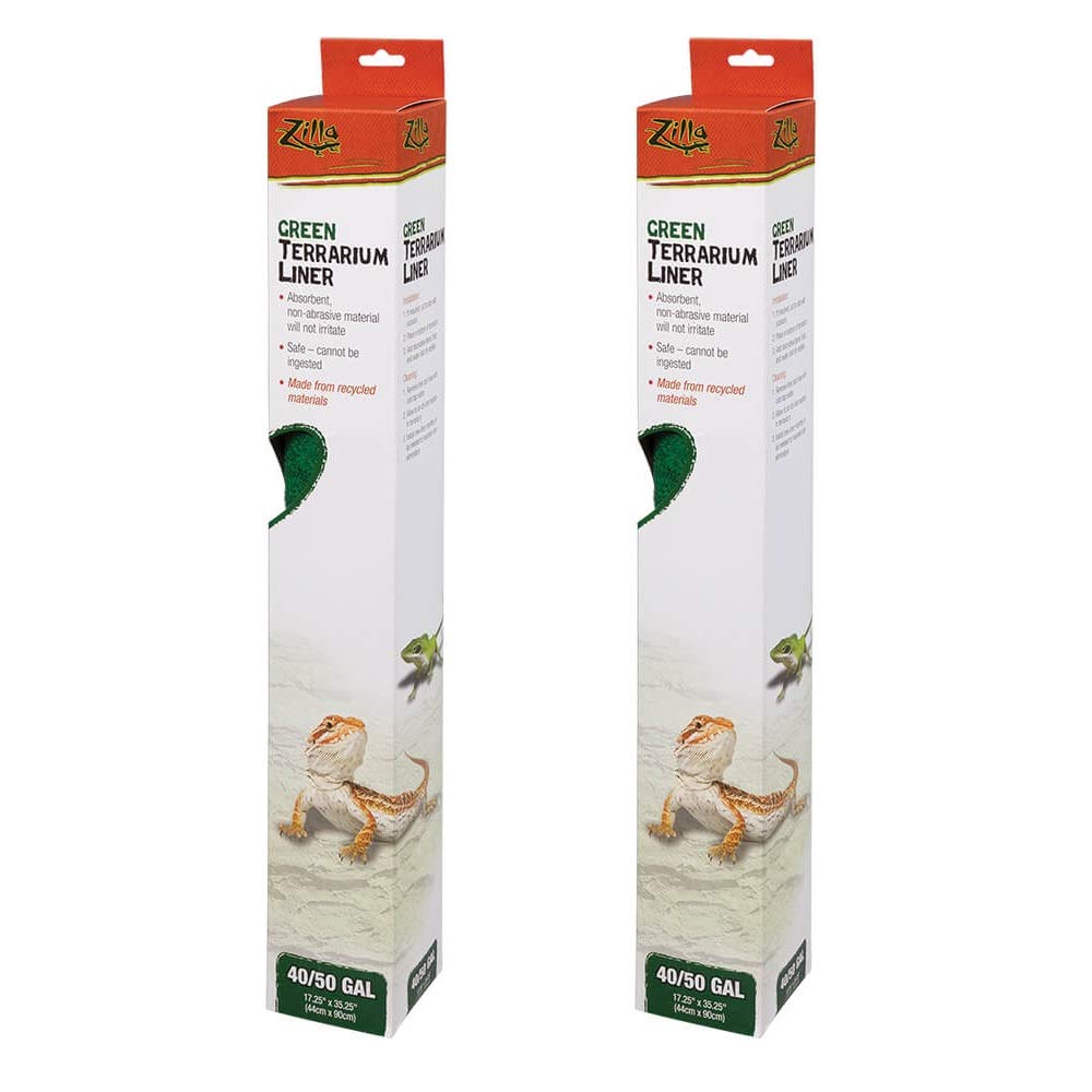 Zilla 2 Pack Of Terrarium Liners 4050 Gallon Green