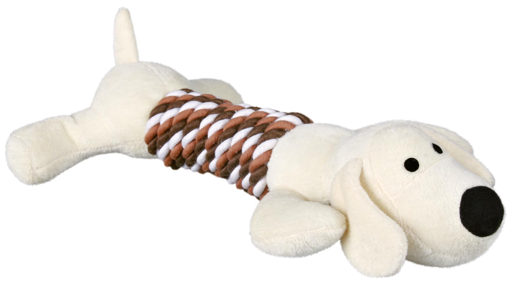 Trixie Squeaky Plush Rope Dog Toy