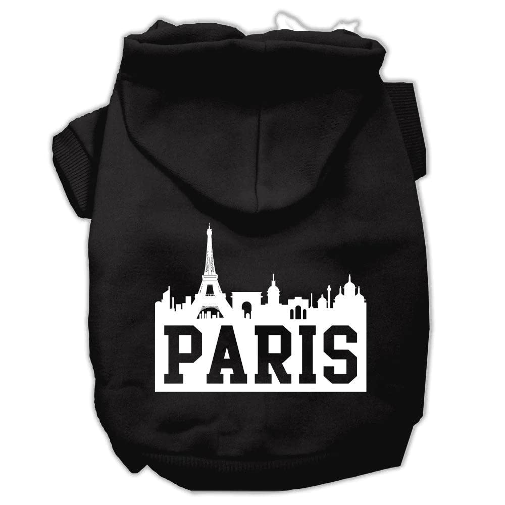 Mirage Pet Products 62-71 XXXLCR Paris Skyline Screen Print Cream Pet Hoodie, X-Large