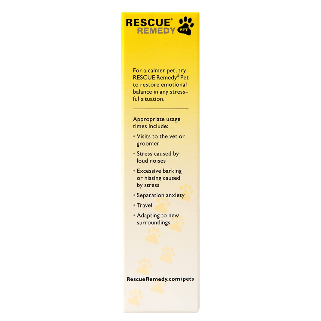 Rescue Remedy Pet Dropper - 20mL, Pack of 2 - Stress & Tension Support for Dogs & Cats with Bach Natural Flower Essences - Sedat