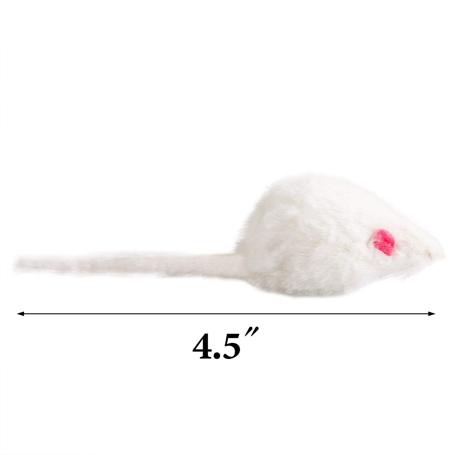 Yangbaga Fur Mice Rattle 14 Pack, Cat Toys Rainbow Mice For Cats And Kittens (14 Pcs Blk&Wht)