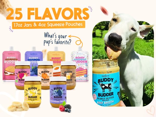 BUDDY BUDDER Superberry Snoot + Pumpkin Pup Blue Dog Enrichment Mat Combo, 100% Natural Peanut Butter, Healthy Dog Treats - Made