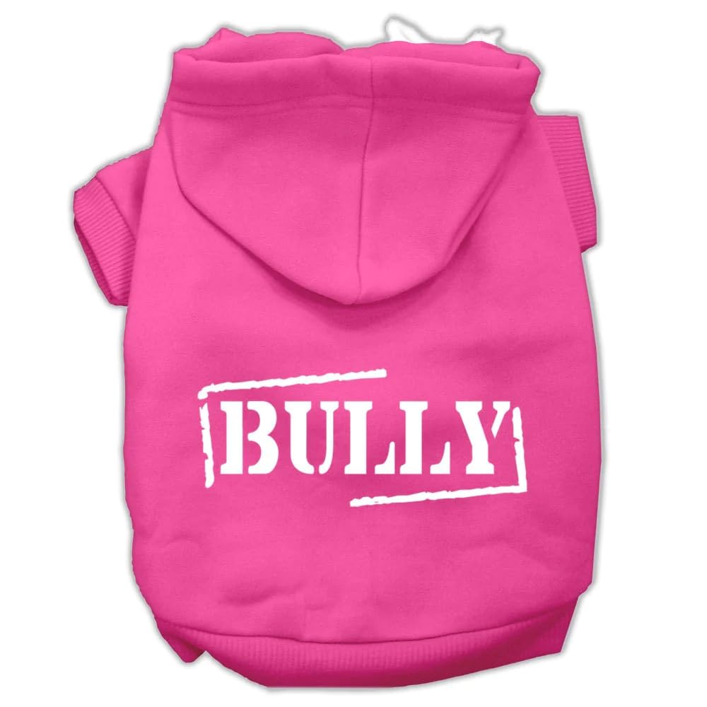 Mirage Pet Products Bully Screen Printed Pet Hoodies, Medium, Grey