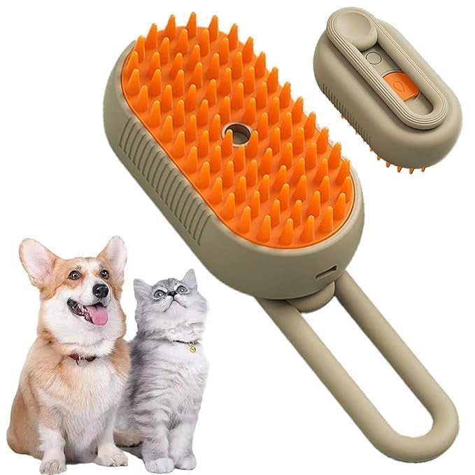 Ncry Cat Steam Brush, 3 In 1 Pet Hair Removal Comb, Pet Steam Brush For Dogs And Cats To Remove Knotted Hair, Massage And Detang