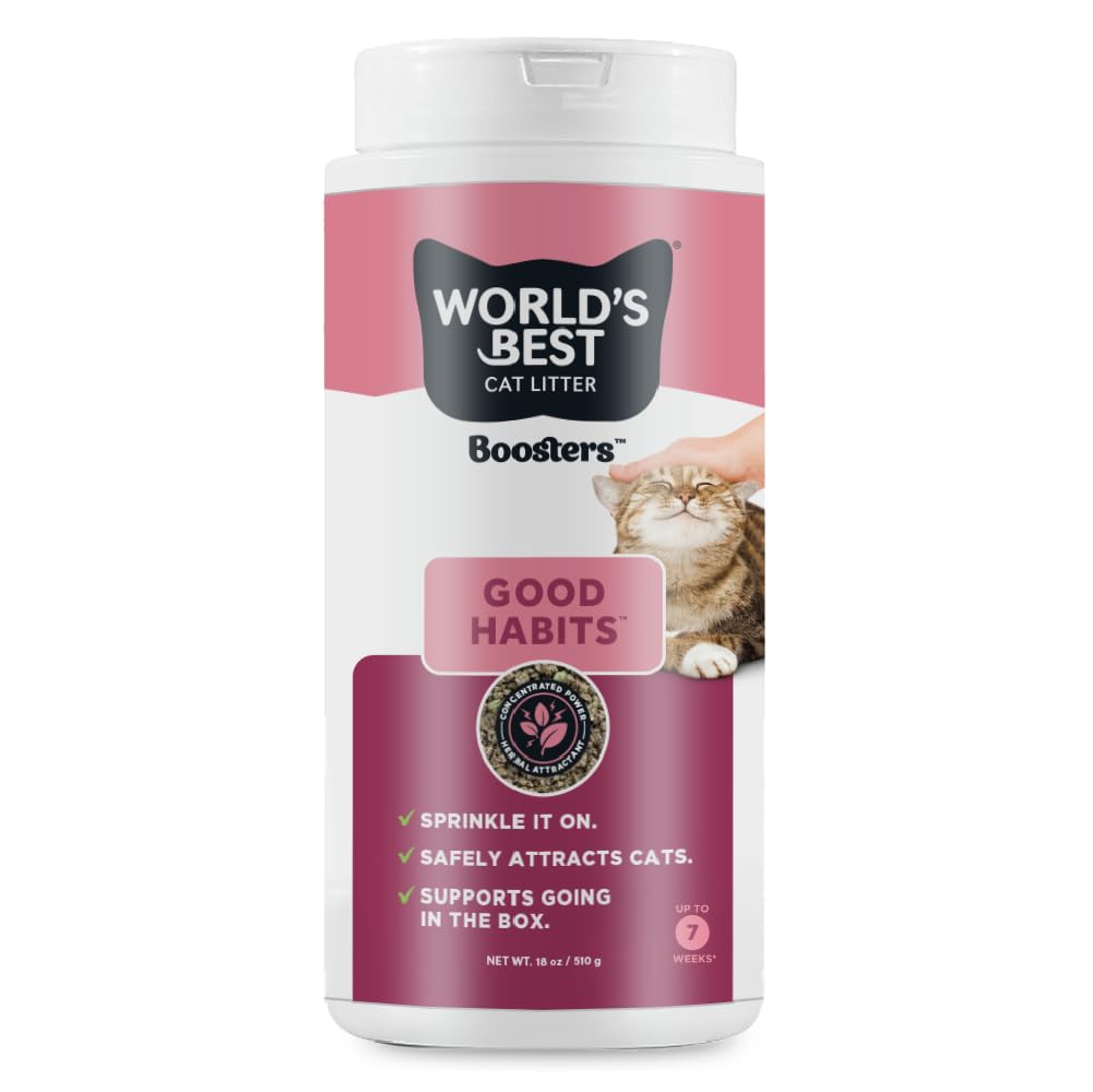 WORLDS BEST CAT LITTER Boosters Good Habits | Natural and Sustainable Cat Litter Additive | Attracts Your Cat to The Litter Box