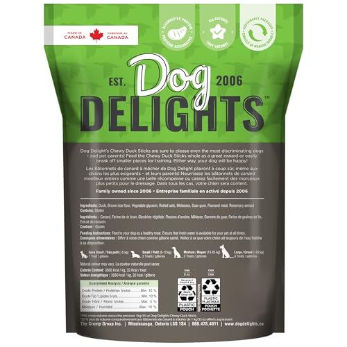 Dog Delights Chewy Duck Sticks 1.25KG, Dog Treats