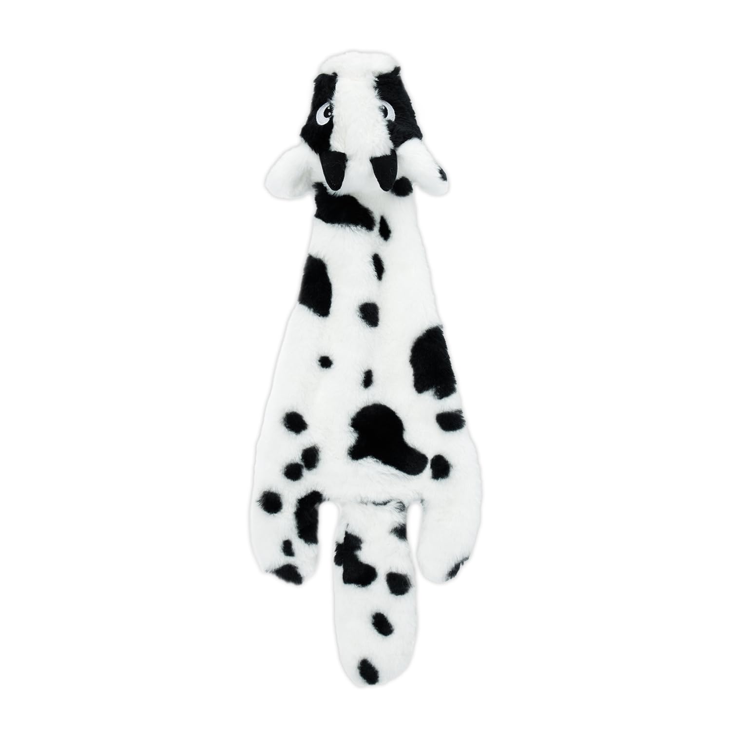 Best Pet Supplies 2-In-1 Stuffless Squeaky Dog Toys With Soft, Durable Fabric For Small, Medium, And Large Pets, No Stuffing For Indoor Play, Holds A Plastic Bottle - Cow, Large
