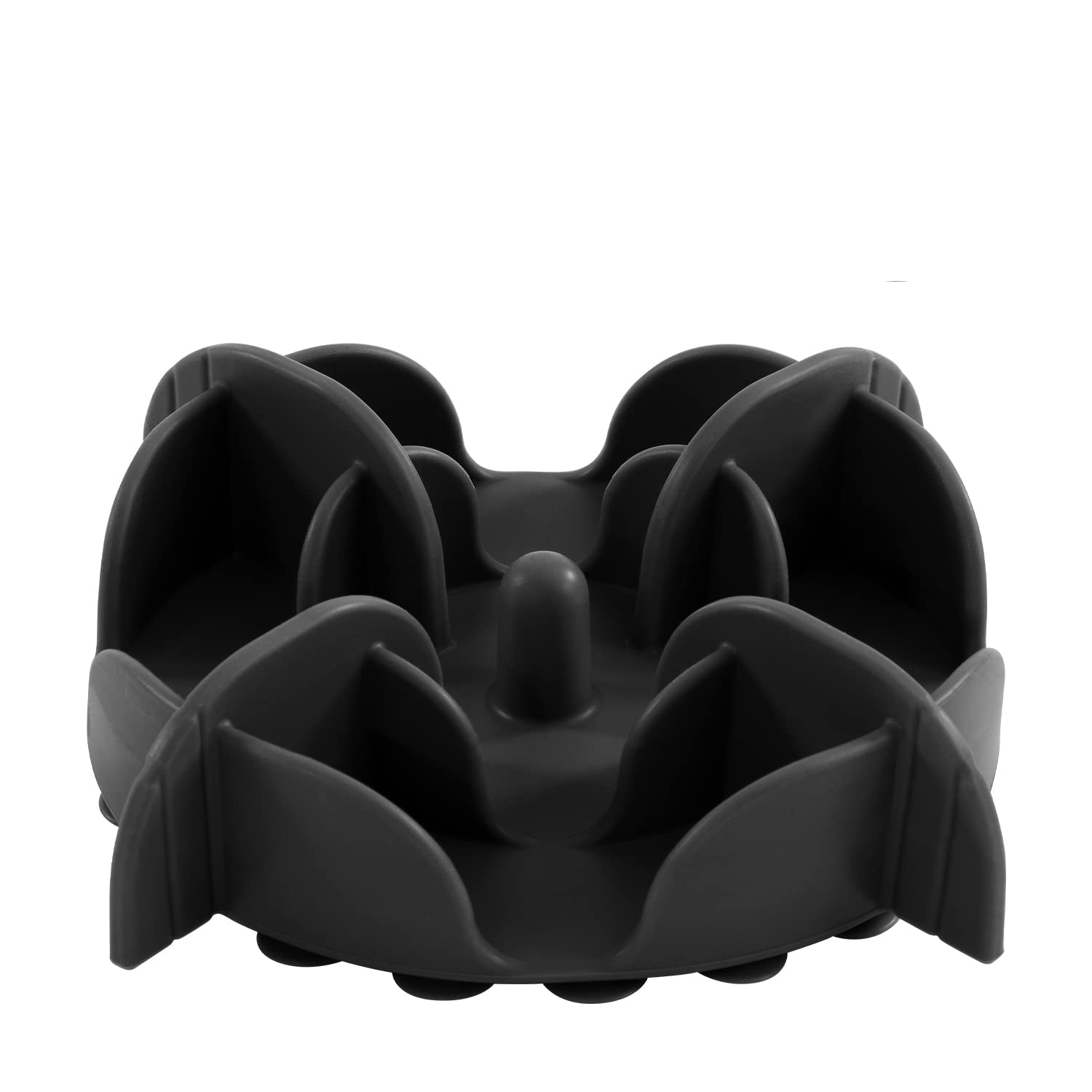 Jaoul Slow Feeder Insert - Cuttable Dog Bowl Insert With Octopus Suction Cups For Small & Medium Breed Dogs (Black)