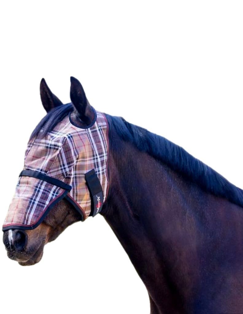 Kensington Fly Mask w/Web & Nose Size: L-Avg Color: 121-Deluxe Black