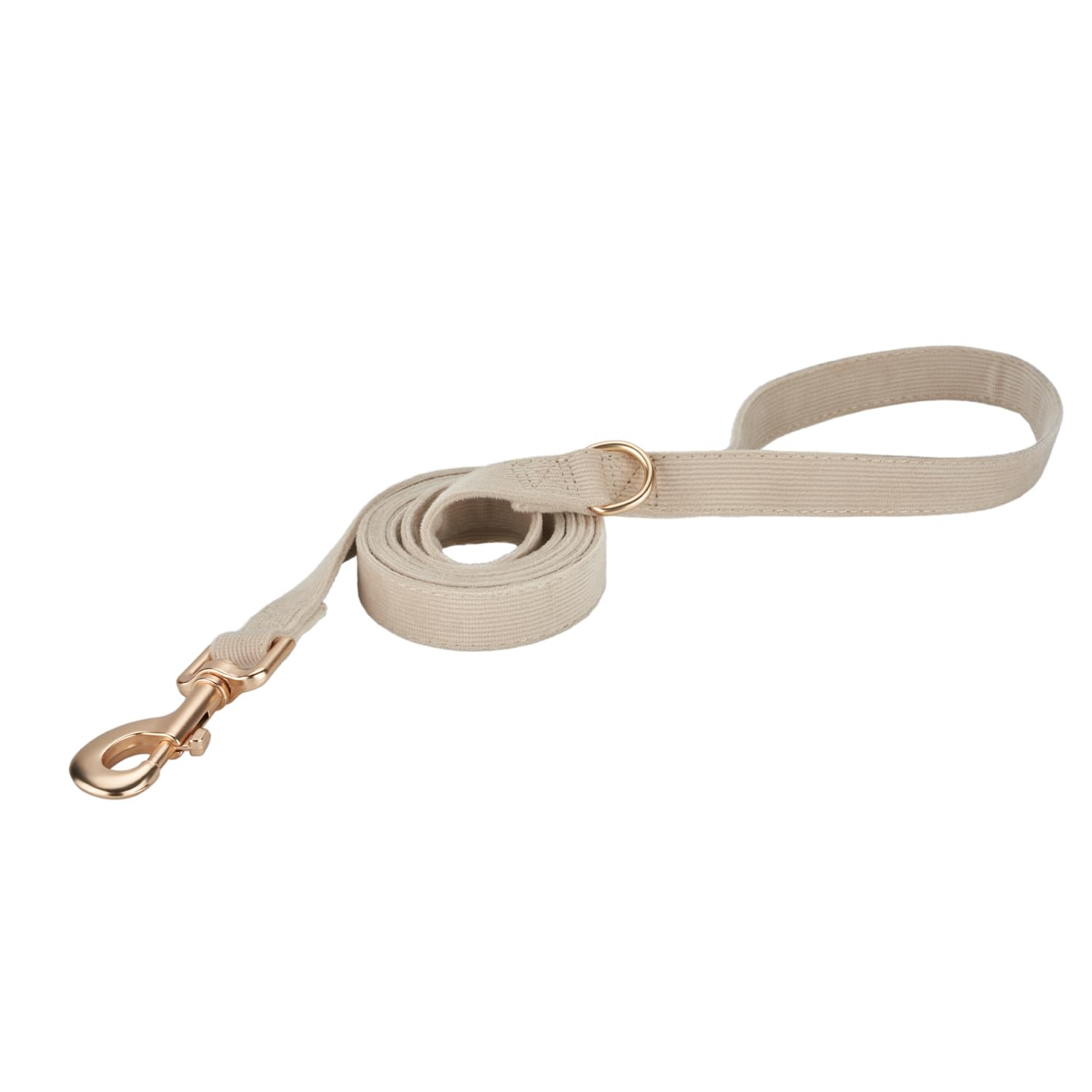 Petiry Soft Corduroy Fibric Dog Leash, 5 Feet Length Lead With Heavy Duty Rotating Hook, For Small Medium Dogs.(S,White)