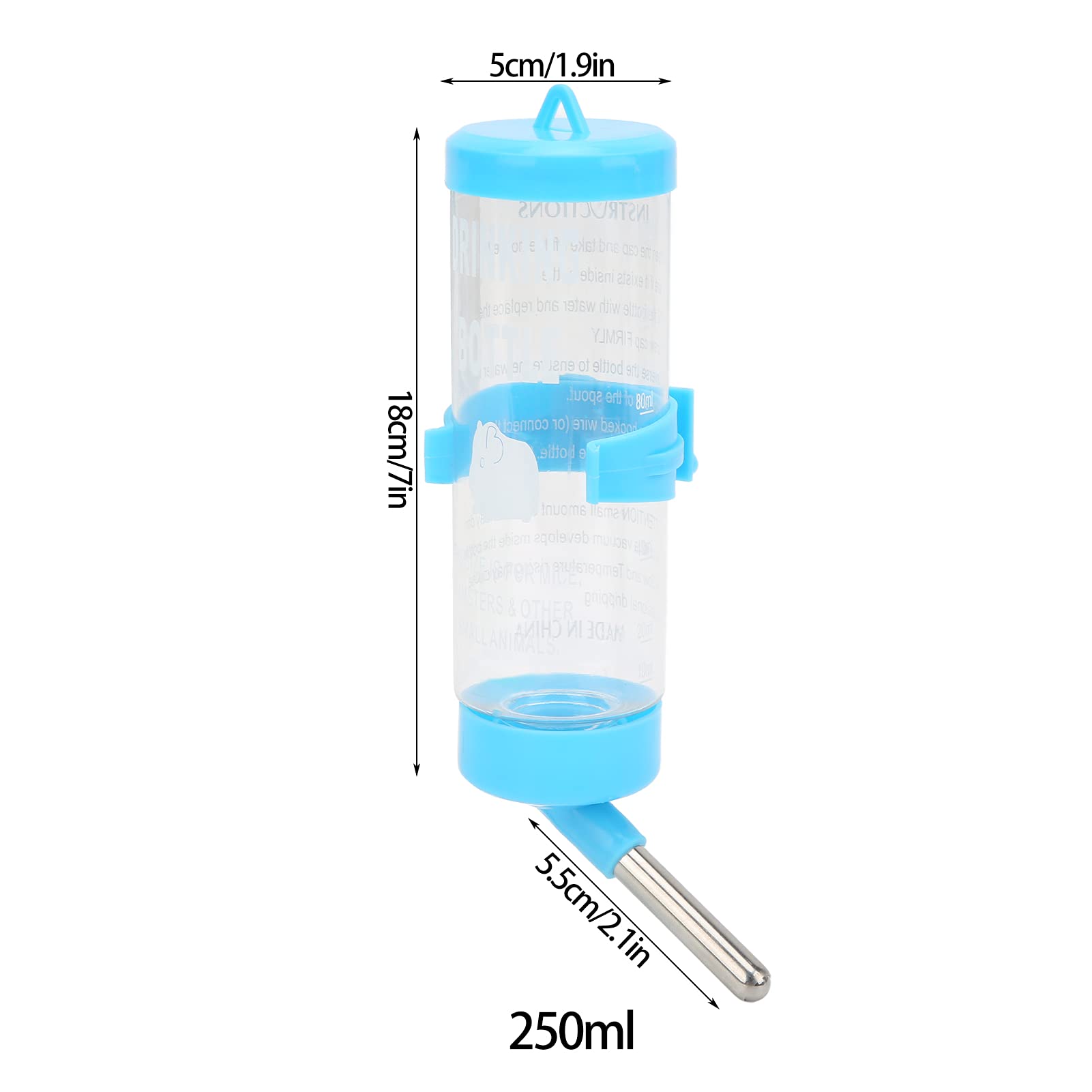 Heepdd Small Animal Water Bottle, Automatic No Drip Hamster Water Dispenser For Pet Dwarf Hamster Gerbil Rat Chinchillas Guinea