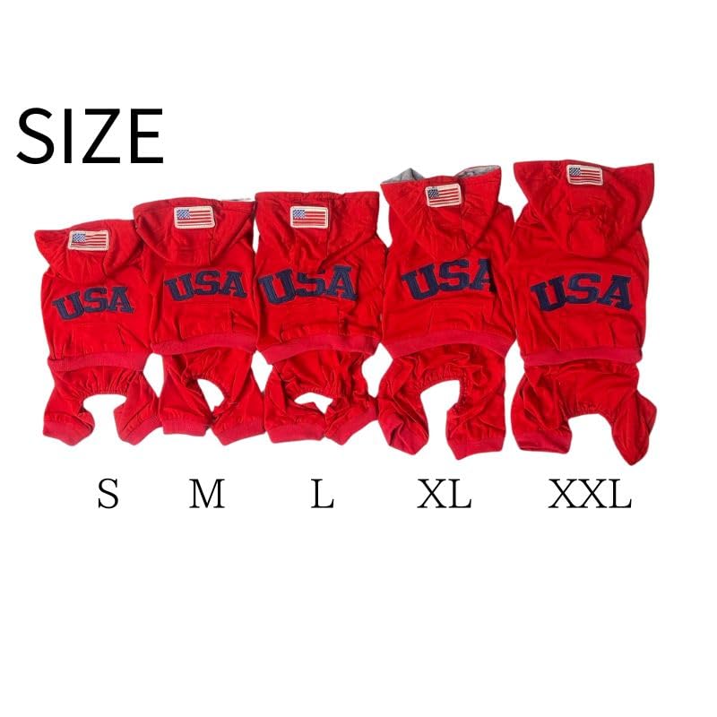 Dog Hoodie Jumpsuit, Athletic Style Pet Apparel, Grey With Red Logo, Casual Sports Outfit For Small Dogs?Thin Material? (Red, S)