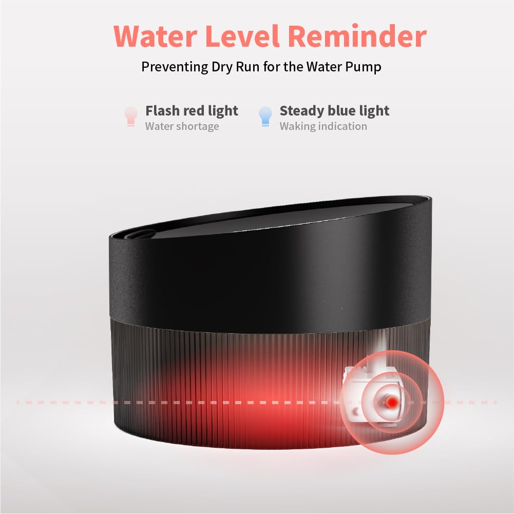 Beq Cat Water Fountain,2.5L/84Oz Indoor Ultra-Quiet Pet Water Dispenser, Bpa Free, Visible Water Level, Suitable For Cats, Small