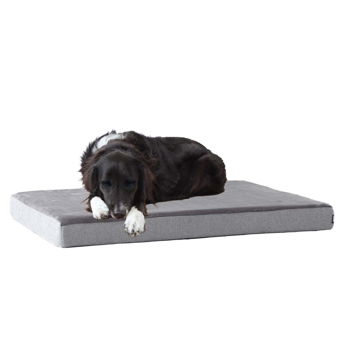 Barkbox Memory Foam Platform Dog Bed  Plush Mattress For Orthopedic Joint Relief (Large, Grey)